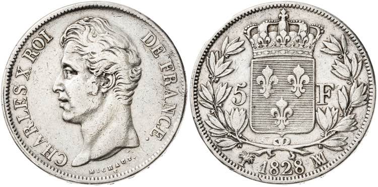 Francia. 1828. Carlos X. MA ... 