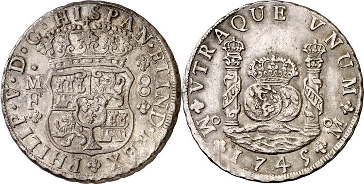 1745. Felipe V. México. MF. 8 ... 