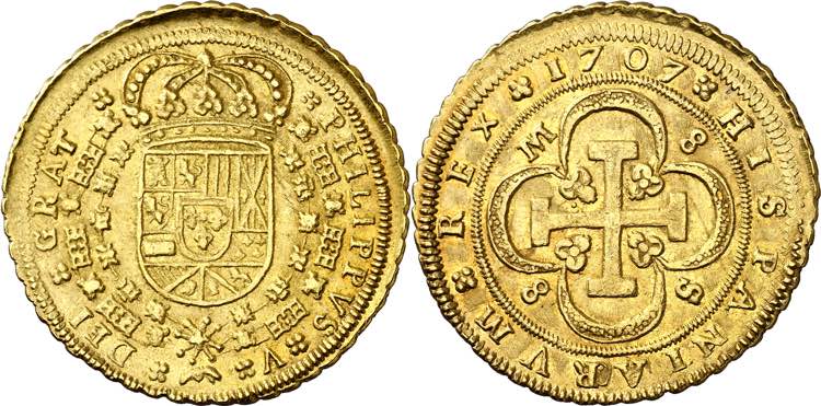 1707. Felipe V. Sevilla. M. 8 ... 