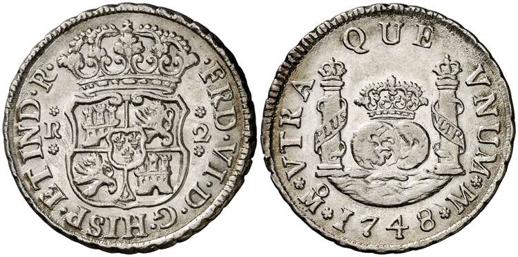 1748. Fernando VI. México. M. 2 ... 
