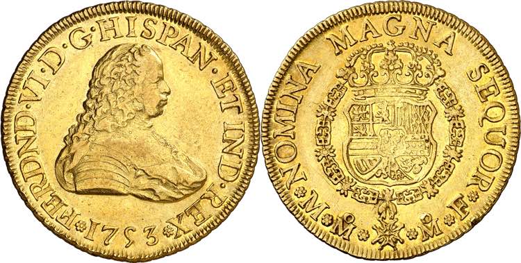 1753. Fernando VI. México. MF. 8 ... 