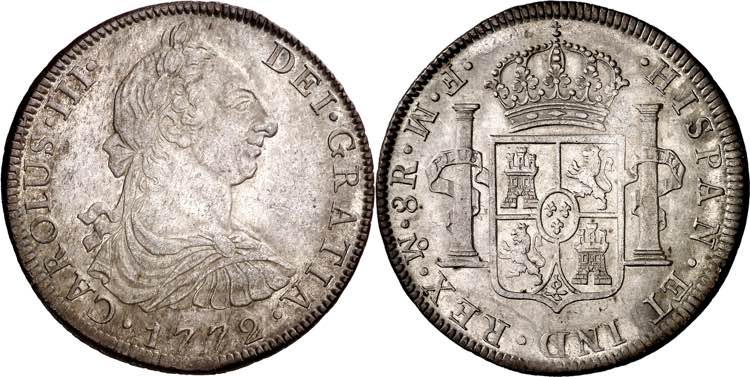 1772. Carlos III. México. FM. 8 ... 