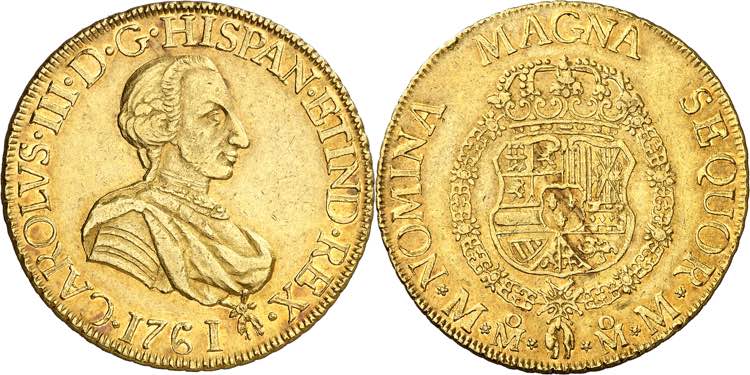 1761/0. Carlos III. México. MM. 8 ... 