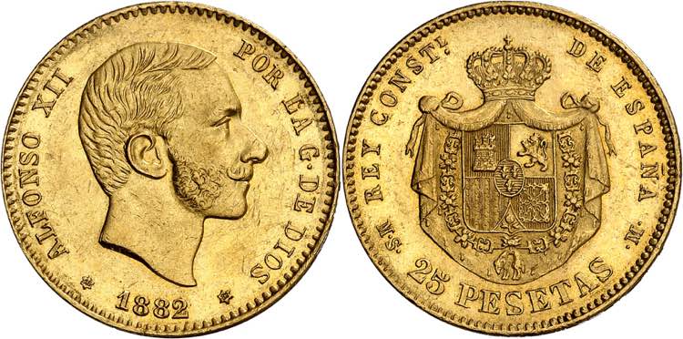 1882/1*1882. Alfonso XII. MSM. 25 ... 