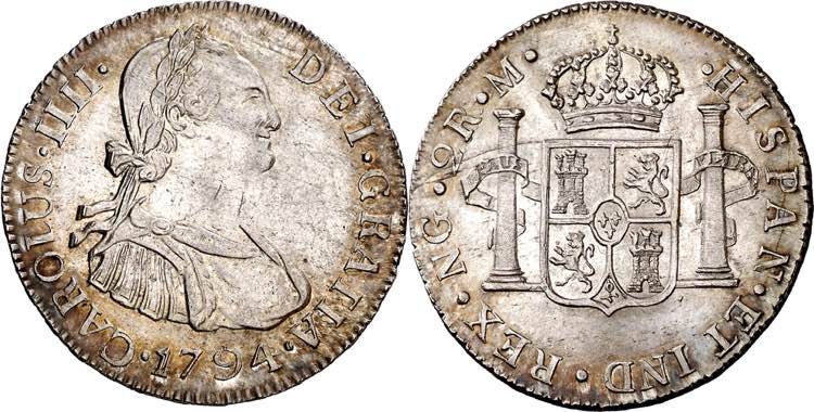 1794. Carlos IV. Guatemala. M. 2 ... 