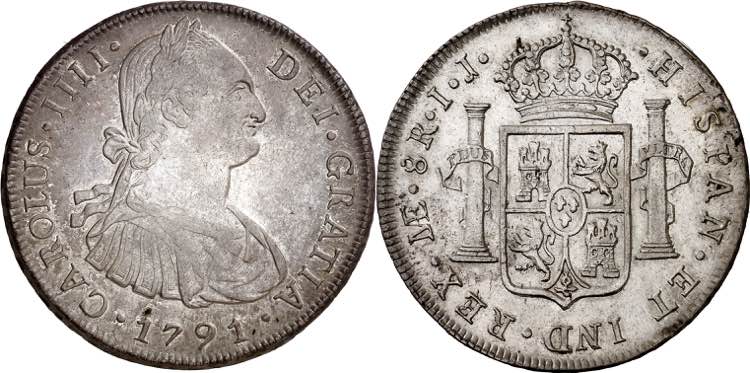 1791. Carlos IV. Lima. IJ. 8 ... 