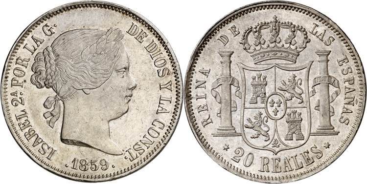 1859. Isabel II. Madrid. 20 ... 