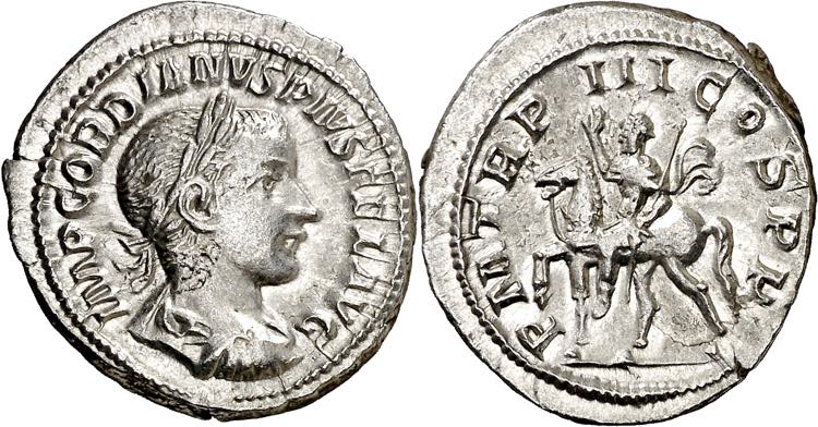 (240 d.C.). Gordiano III. Denario. ... 