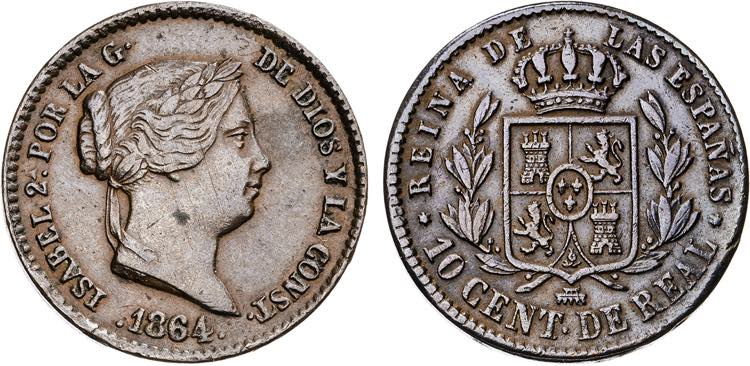 1862 y 1864. Isabel II. Segovia. ... 