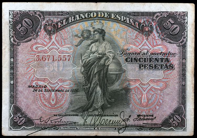 1906. 50 pesetas. (Ed. B99) (Ed. ... 