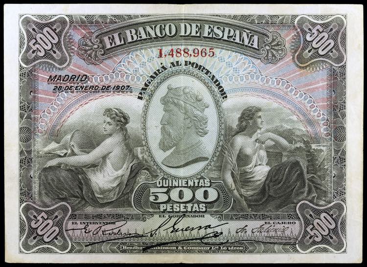 1907. 500 pesetas. (Ed. B100) (Ed. ... 