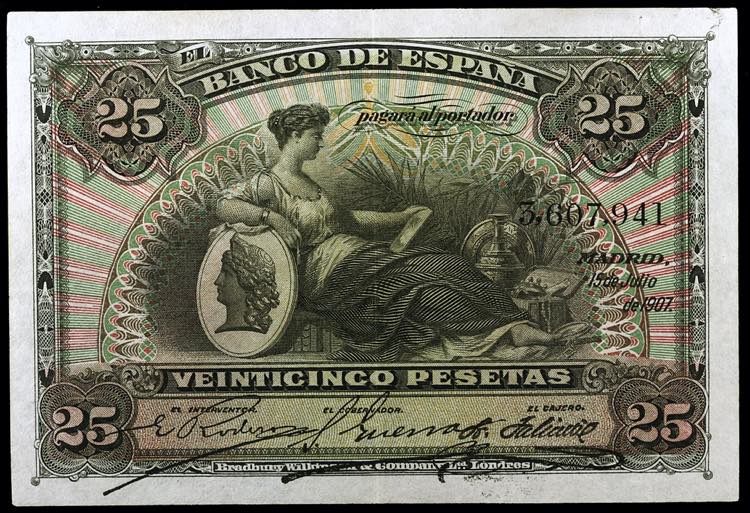 1907. 25 pesetas. (Ed. B102) ... 