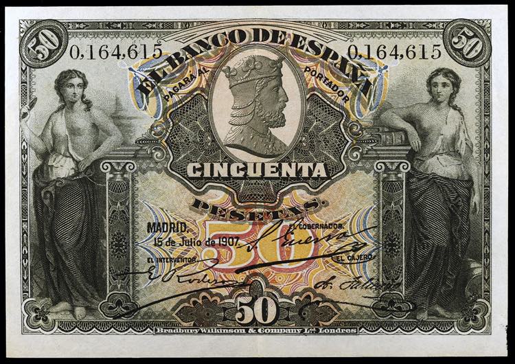 1907. 50 pesetas. (Ed. B103) ... 