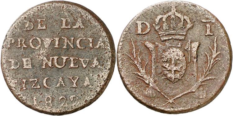 1822. Fernando VII. Nueva Vizcaya. ... 