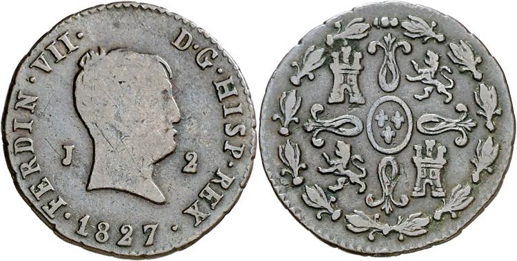 1827. Fernando VII. Jubia. 2 ... 