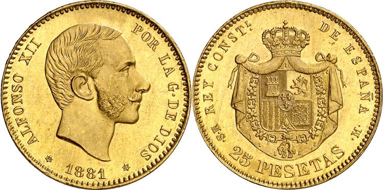 1881*1881. Alfonso XII. MSM. 25 ... 