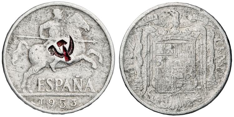 1953. Franco. 10 céntimos. ... 