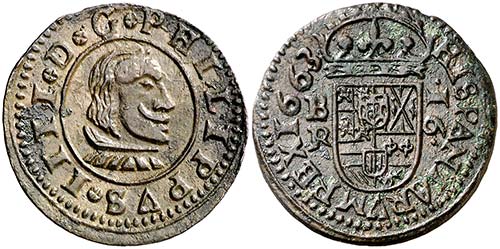 1663. Felipe IV. Burgos. R. 16 ... 