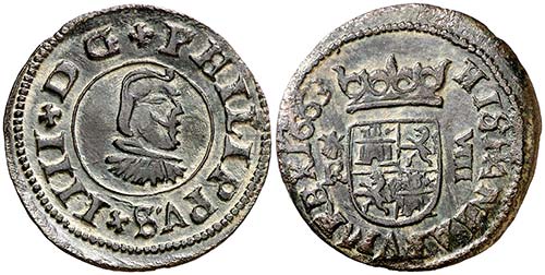 1663. Felipe IV. Coruña. R. 8 ... 