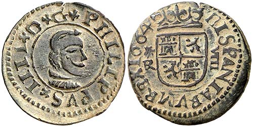 1664. Felipe IV. Coruña. R. 8 ... 
