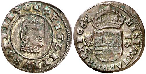 1664. Felipe IV. Granada. N. 16 ... 
