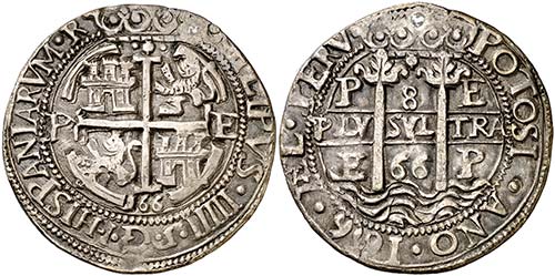 1666. Felipe IV. Potosí. E. 8 ... 