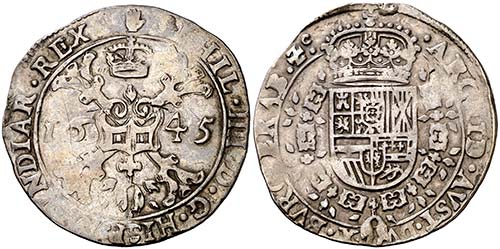 1645. Felipe IV. Amberes. 1/4 de ... 