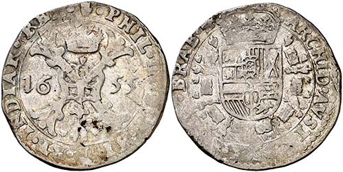 1655. Felipe IV. Amberes. 1/2 ... 
