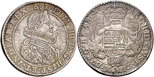 1635. Felipe IV. Amberes. Doble ... 