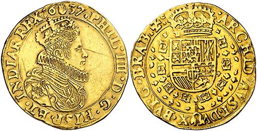 1637. Felipe IV. Amberes. Doble ... 