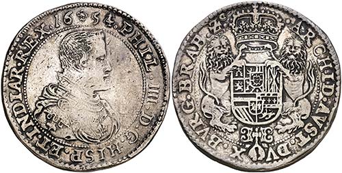 1654. Felipe IV. Bruselas. Doble ... 