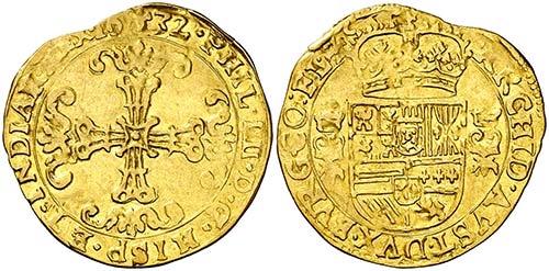 1632. Felipe IV. Brujas. 1 corona ... 