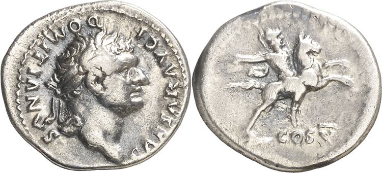 (77-78 d.C.). Domiciano. Denario. ... 