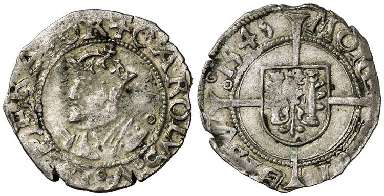 1545. Carlos I. Besançon. 1/2 ... 
