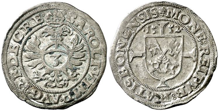 1552. Carlos I. Ratisbona. 3 ... 
