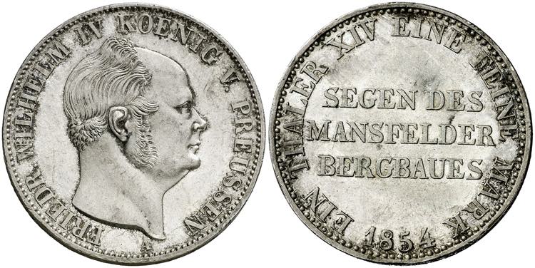 Alemania. Prusia. 1854. Federico ... 