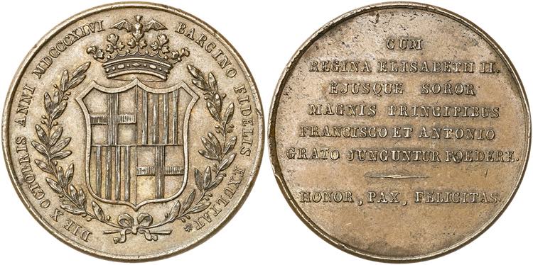 1846. Isabel II. Barcelona. Bodas ... 