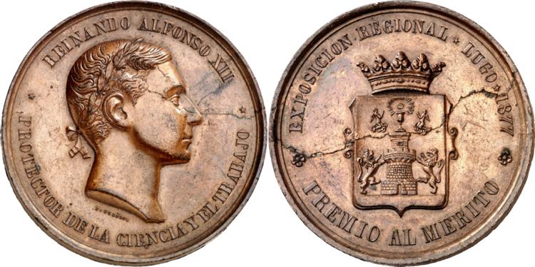 1877. Alfonso XII. Lugo. ... 
