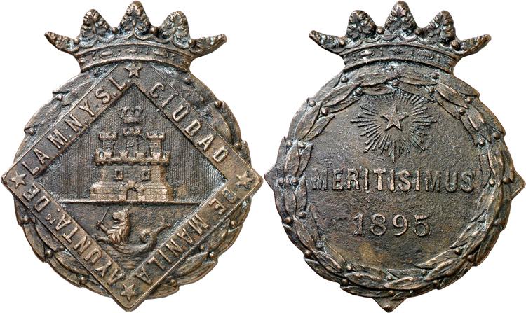 Filipinas. 1895. Manila. Medalla ... 
