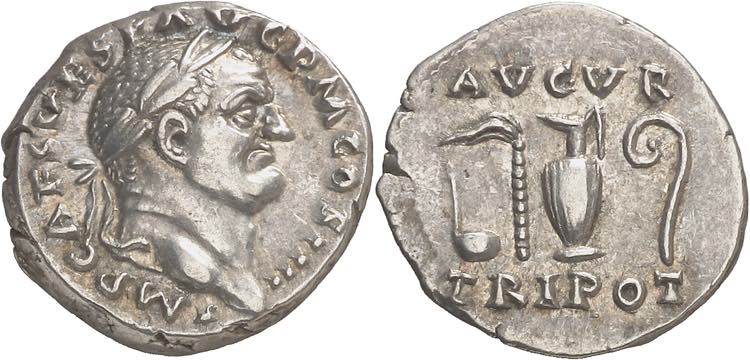 (72-73 d.C.). Vespasiano. Denario. ... 
