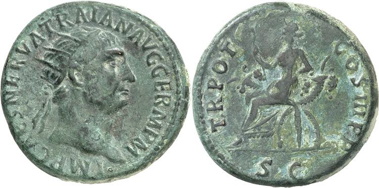 (100 d.C.). Trajano. Dupondio. ... 