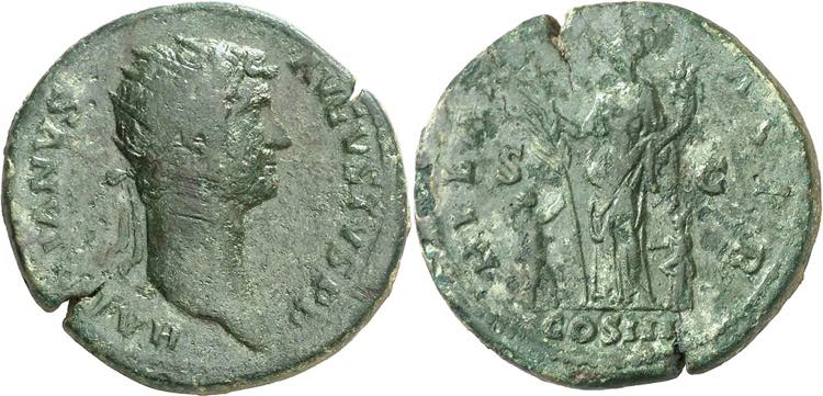(128-129 d.C.). Adriano. Dupondio. ... 