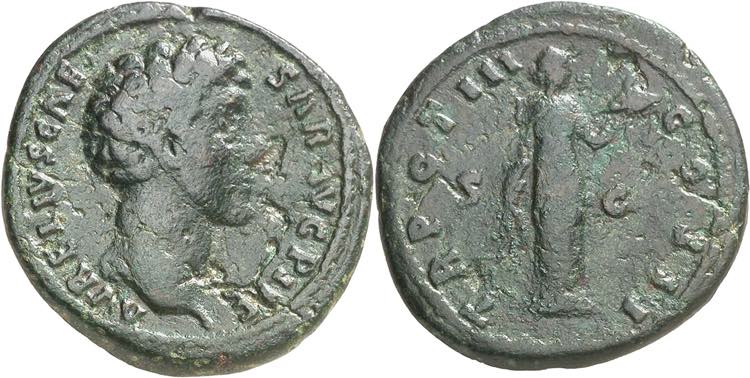 (148-149 d.C.). Marco Aurelio. As. ... 