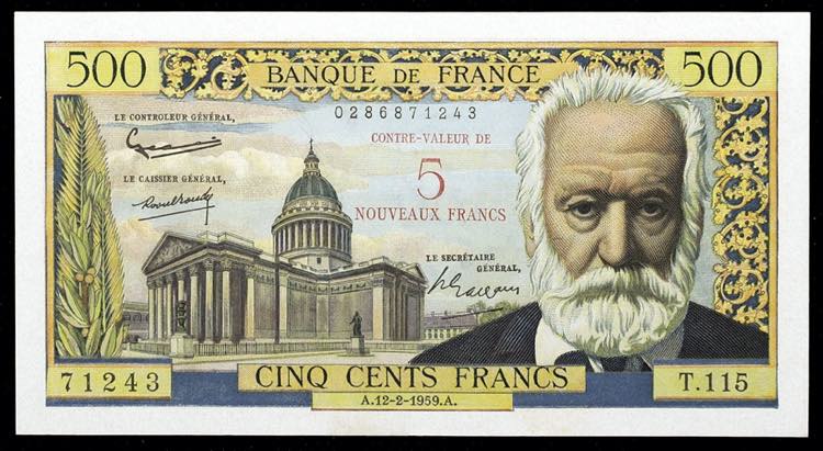 Francia. 1959. Banco de Francia. 5 ... 