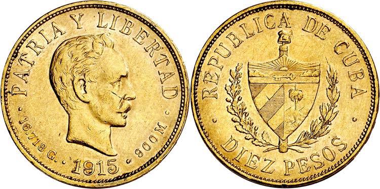 Cuba. 1915. 10 pesos. (Fr. 3) (Kr. ... 