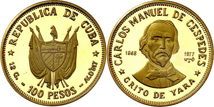 Cuba. 1977. 100 pesos.  (Fr. 8) ... 