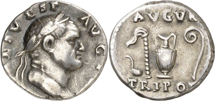 (71 d.C.). Vespasiano. Denario. ... 