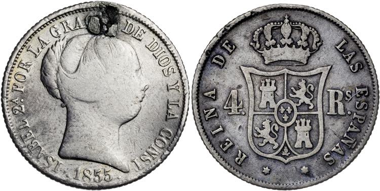 1855 y 1858. Isabel II. Madrid. 4 ... 