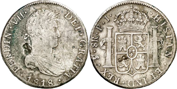 1818. Fernando VII. Potosí. PJ. 8 ... 