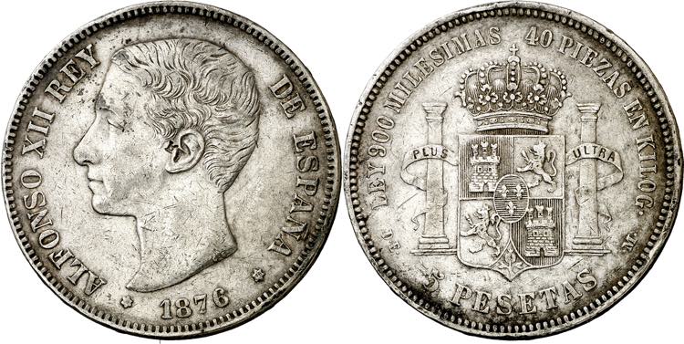 1876*-876. Alfonso XII. DEM. 5 ... 